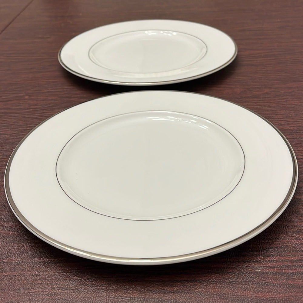 Mikasa Cameo Platinum Fine China, 2 Dinner Plates